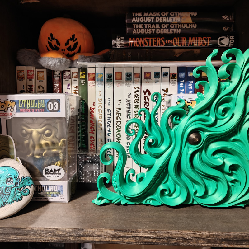 Gotik Cthulhu Kabartma Duvar Dekoru - 3D Baskı El Yapımı