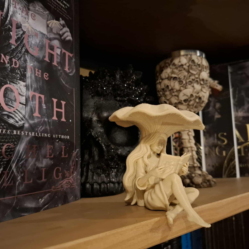 Mantar Peri 3D Baskı Heykel - Fantastik Dekor Figürü