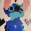 Lilo ve Stitch Pixel Puzzle Işık Kutusu - 3D Baskı LED Dekor