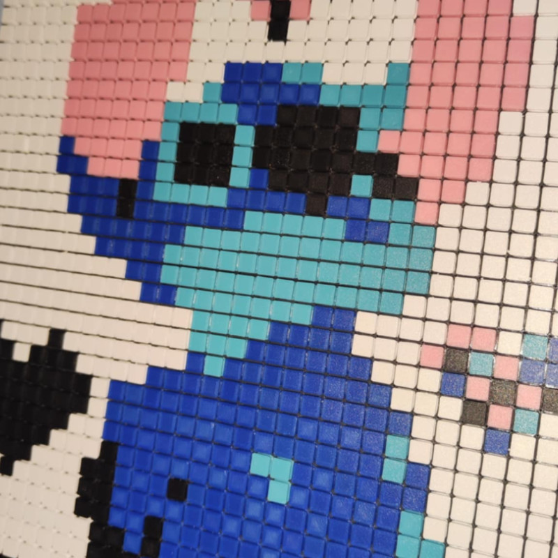 Lilo ve Stitch Pixel Puzzle Işık Kutusu - 3D Baskı LED Dekor