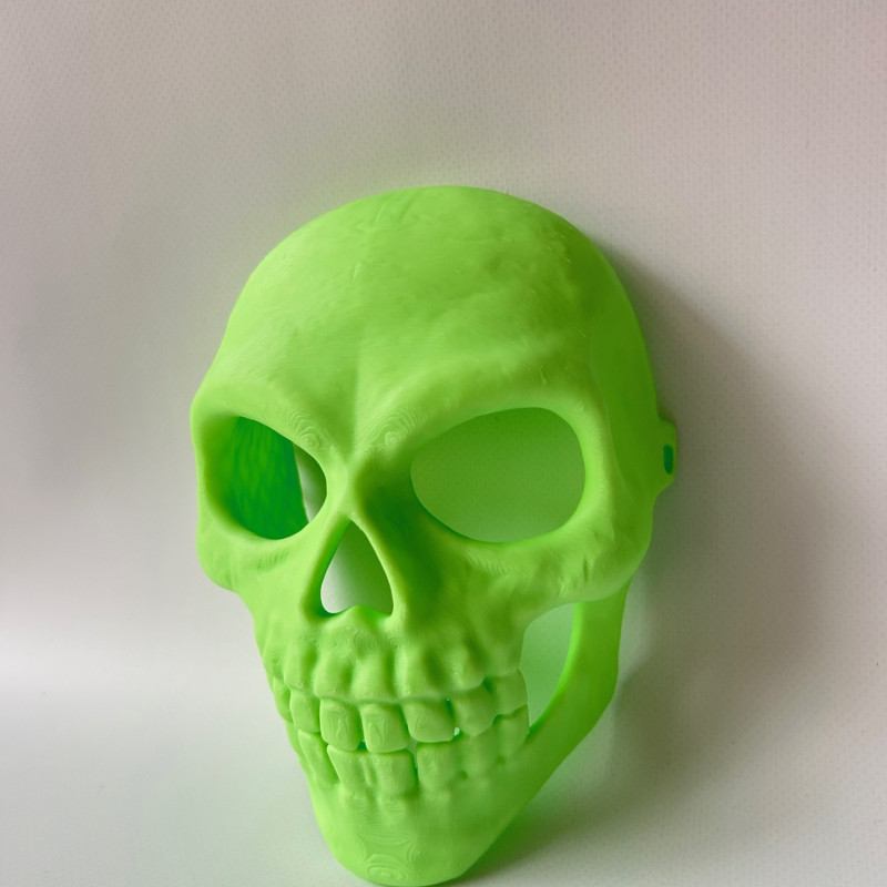 Parlayan Kafatası Maskesi - Işıkta Parlayan Cadılar Bayramı Aksesuarı