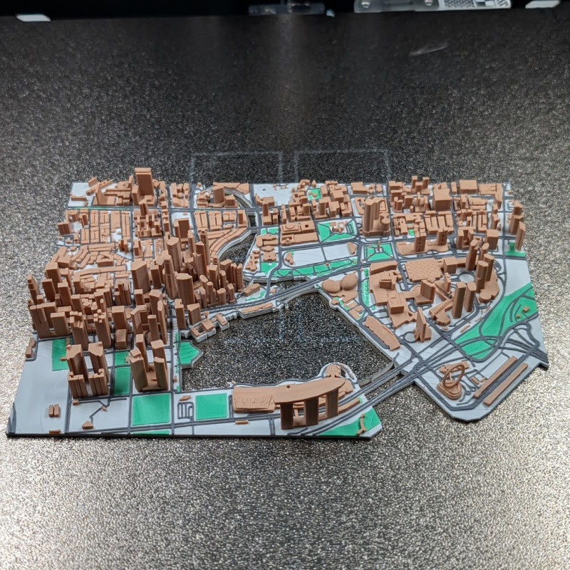 Singapur 3D Minyatürü - Marina Bay Pisti Detaylı Mimari Model