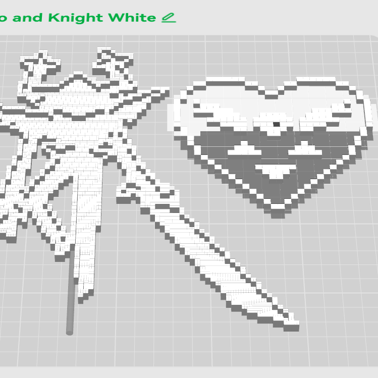 Deltarune Gürleyen Şövalye 3D Baskılı Gösterim Standı