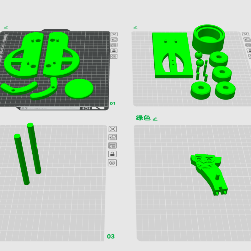Jiejie Beast Şans Davulu Araba - 3D Baskı Çocuk Oyuncağı