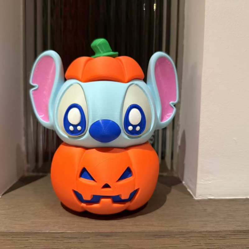 Halloween Stitch Balkabağı 3D Baskı Oyuncak - Çok Renkli