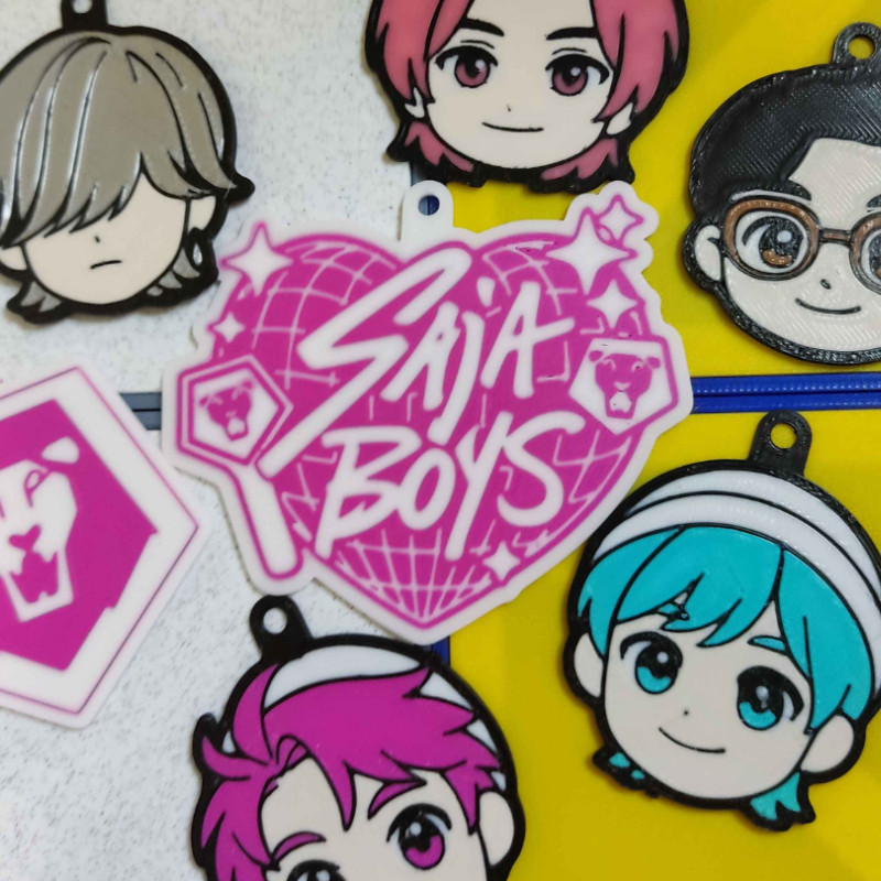 K-pop Demon Hunters Saja Boys Çanta Anahtarlığı - 3D Baskı Koleksiyon K-pop Demon Hunters Saja Boys Çanta Anahtarlığı - 3D Baskı Koleksiyon