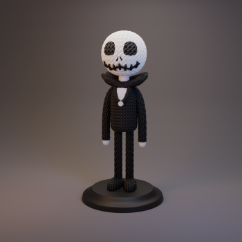 3D Baskı Jack Skellington Maketi - Özel Tasarım, PLA Malzeme