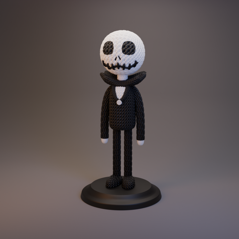 3D Baskı Jack Skellington Maketi - Özel Tasarım, PLA Malzeme 3D Baskı Jack Skellington Maketi - Özel Tasarım, PLA Malzeme