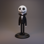 3D Baskı Jack Skellington Maketi - Özel Tasarım, PLA Malzeme