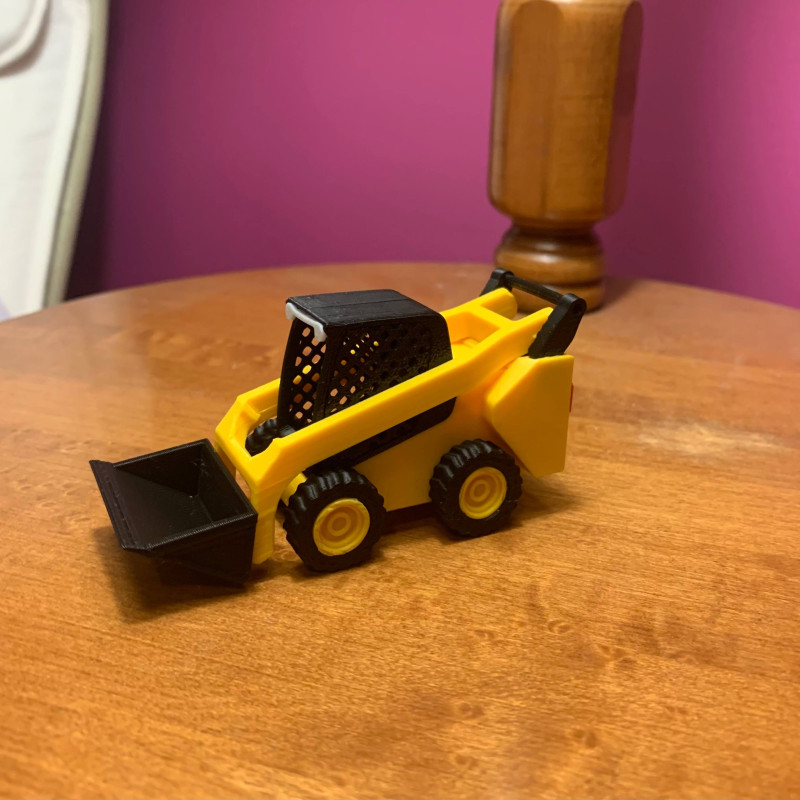 1:48 Ölçekli CAT 272 Mini Skid Steer Yükleyici 3D Baskı Modeli