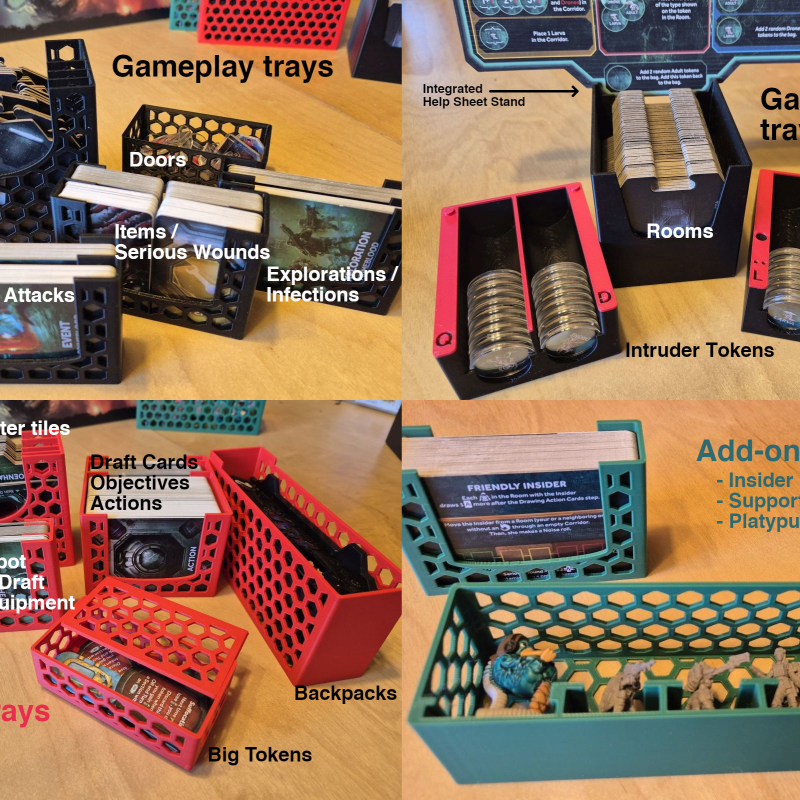 Nemesis Retaliation Kart Yerleştirici 3D Baskı Oyun Organizatörü