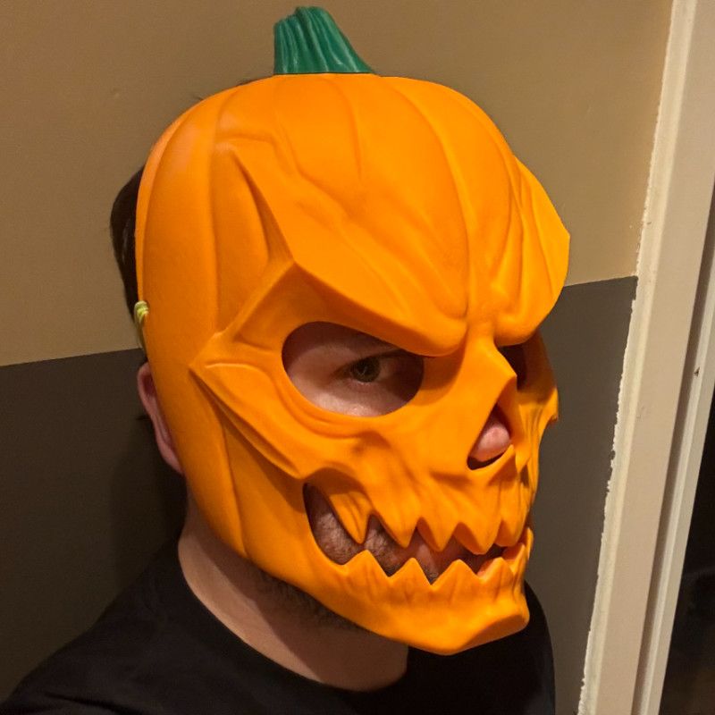 Korkunç Balkabağı Kafatası Maske - Cadılar Bayramı Aksesuarı