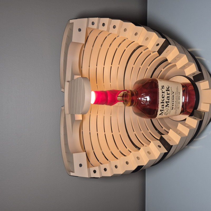 Ahşap Varil Kutu Dekor - 3D Baskı Ev Dekorasyon Ürünü