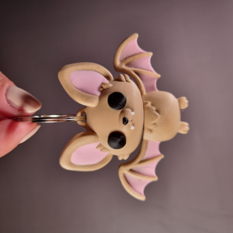 Esnek Yarasa Anahtarlık - 3D Baskı Halloween Aksesuarı