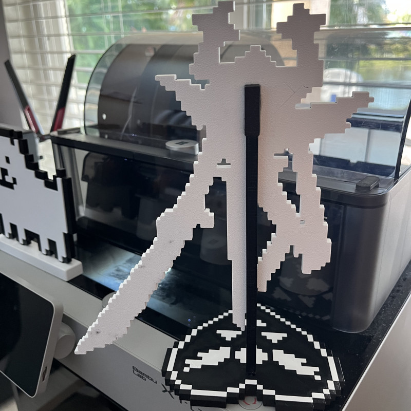 Deltarune Gürleyen Şövalye 3D Baskılı Gösterim Standı