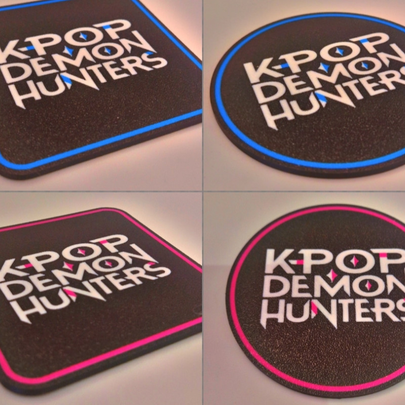 KPOP Huntrix Bardak Altlığı - Özelleştirilebilir 3D Baskı Modelleri