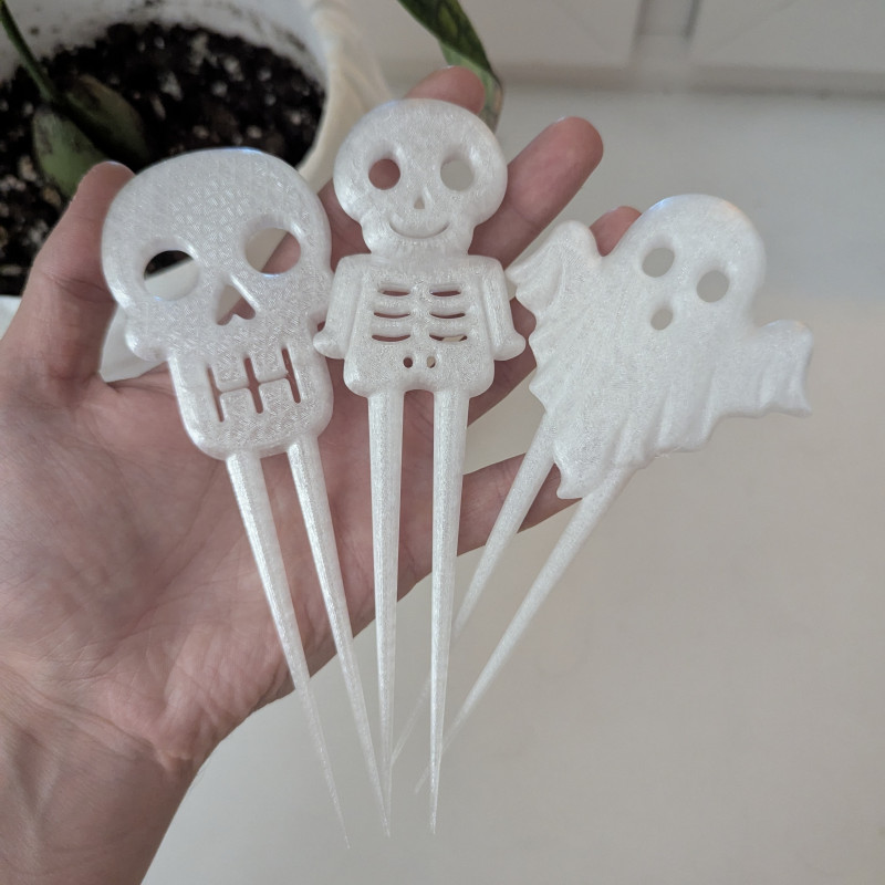 Cadılar Bayramı Saç Tokası Seti - 3D Baskılı Hayalet Örümcek