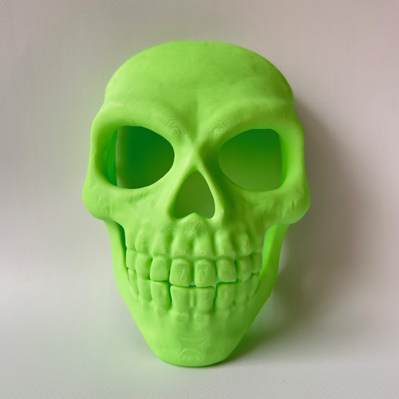 Parlayan Kafatası Maskesi - Işıkta Parlayan Cadılar Bayramı Aksesuarı