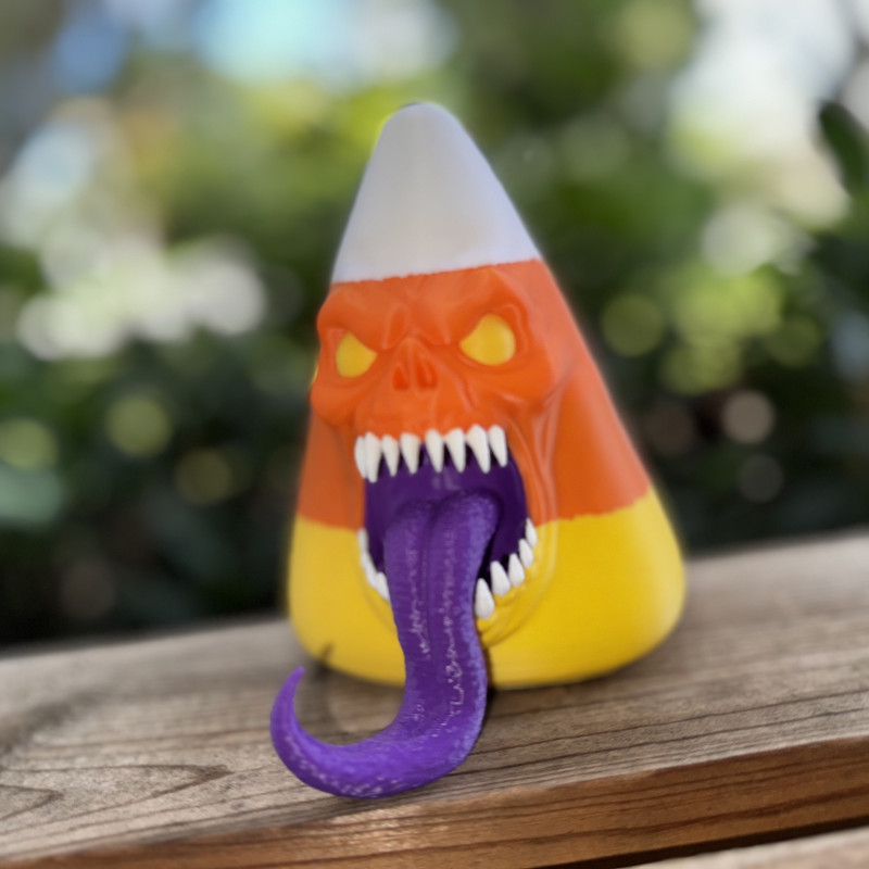 Cadılar Bayramı Şeker Mısır Canavarları 3D Baskı Dekor