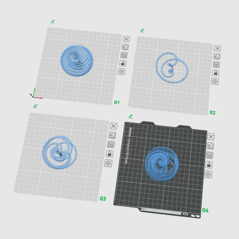 Langford Kaotik Matematik Noel Süsü - 3D Baskı Eğitim Dekorasyonu