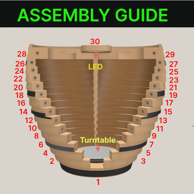 Ahşap Varil Kutu Dekor - 3D Baskı Ev Dekorasyon Ürünü