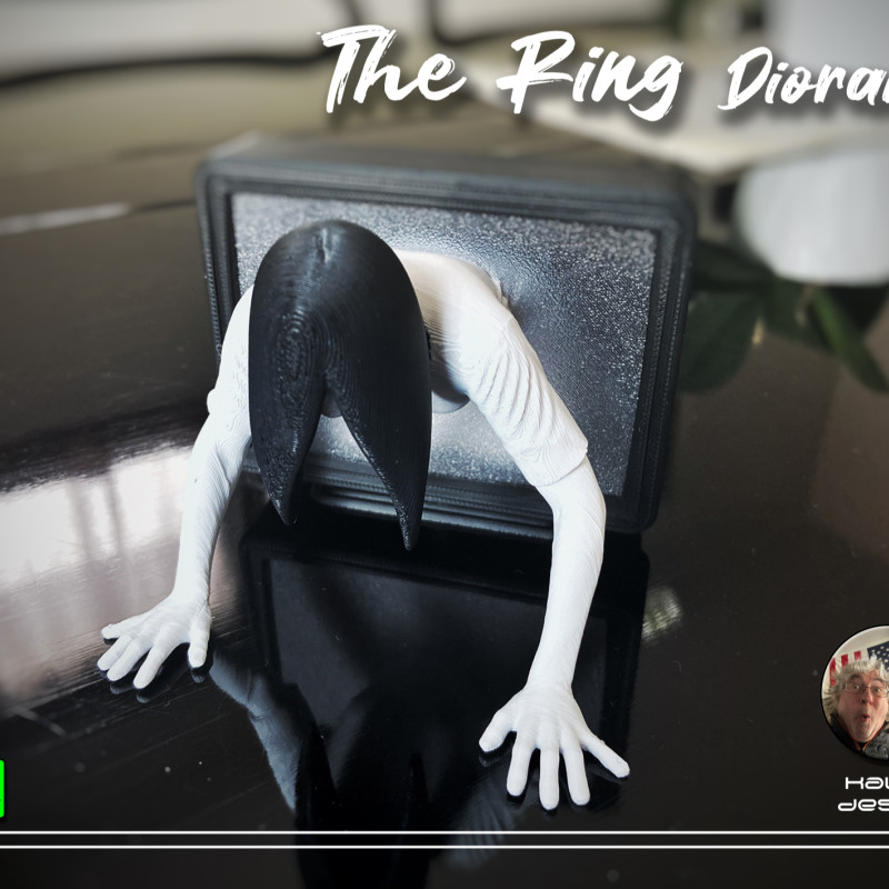 The Ring Samara TV Diorama 3D Baskı Korku Figürü