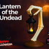 Ölümsüz Fener - İskelet Halloween Dekoru 3D Baskı