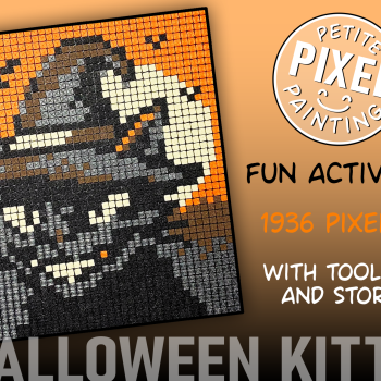 Mini Pikselli Kedi Tablo - 3D Baskı DIY Dekor