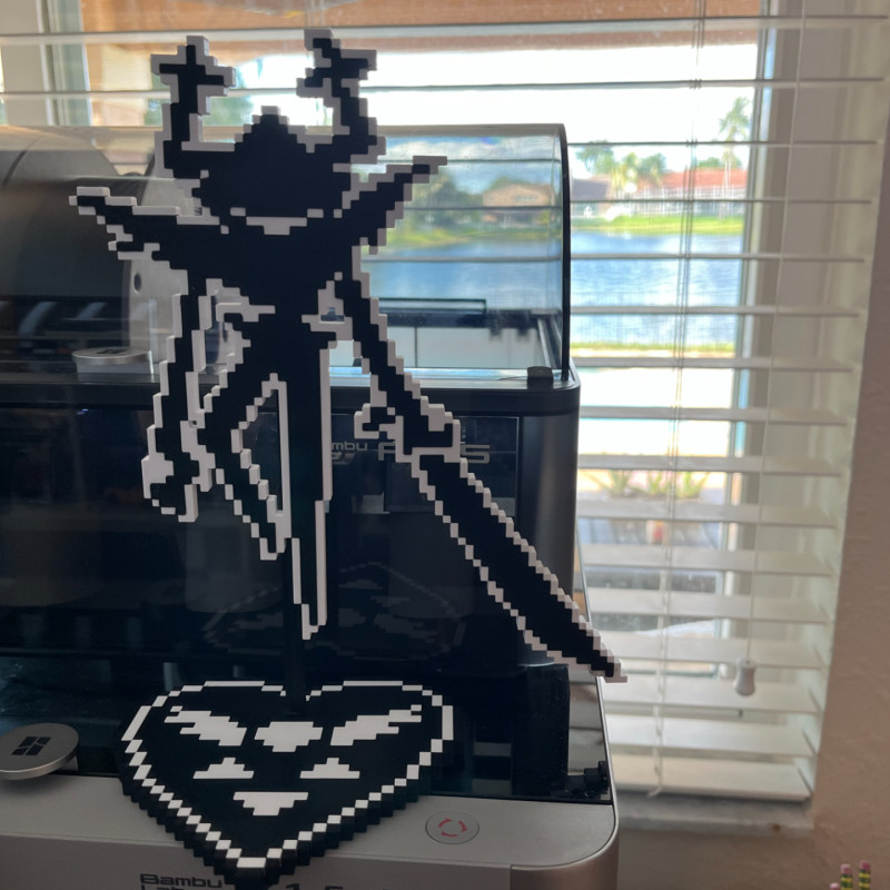 Deltarune Gürleyen Şövalye 3D Baskılı Gösterim Standı