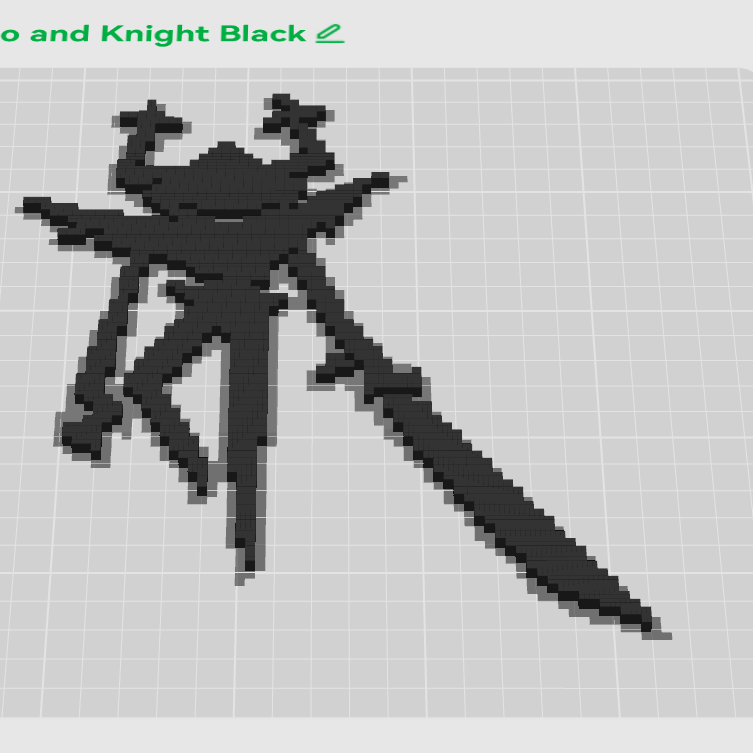 Deltarune Gürleyen Şövalye 3D Baskılı Gösterim Standı