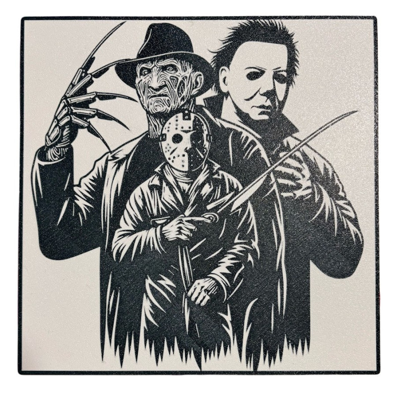 3D Baskılı Cadılar Bayramı Işık Kutusu - Korku Figürlü Dekor