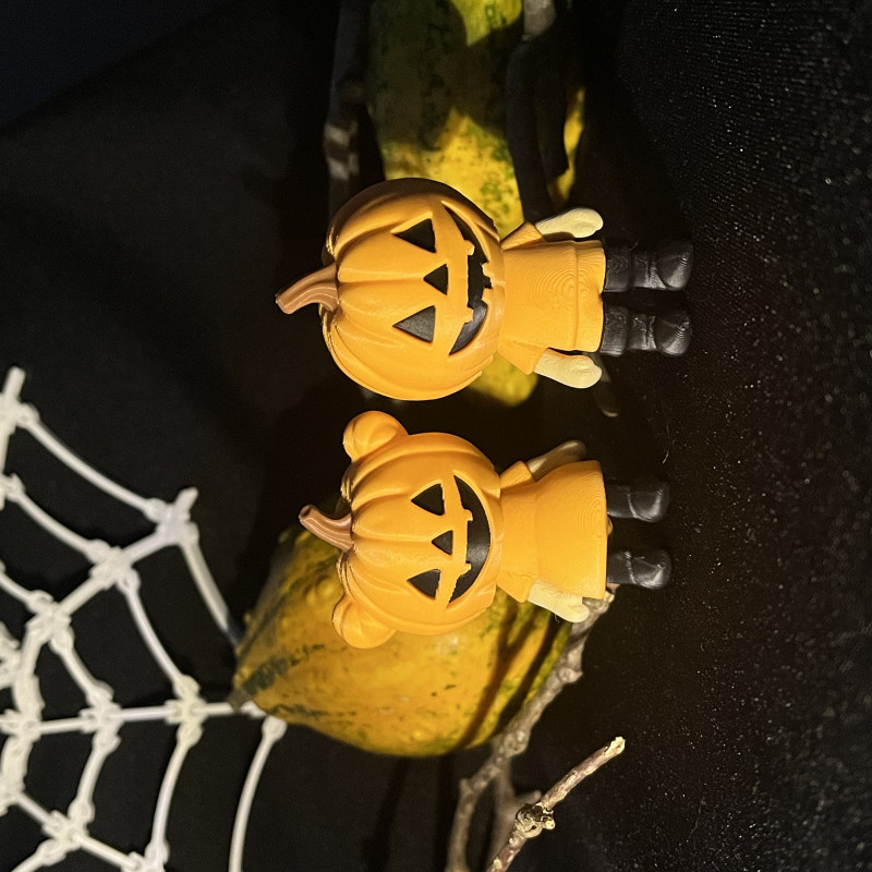 Mini Esnek Cadılar Bayramı Balkabağı Arkadaşlar - 3D Baskı Dekor