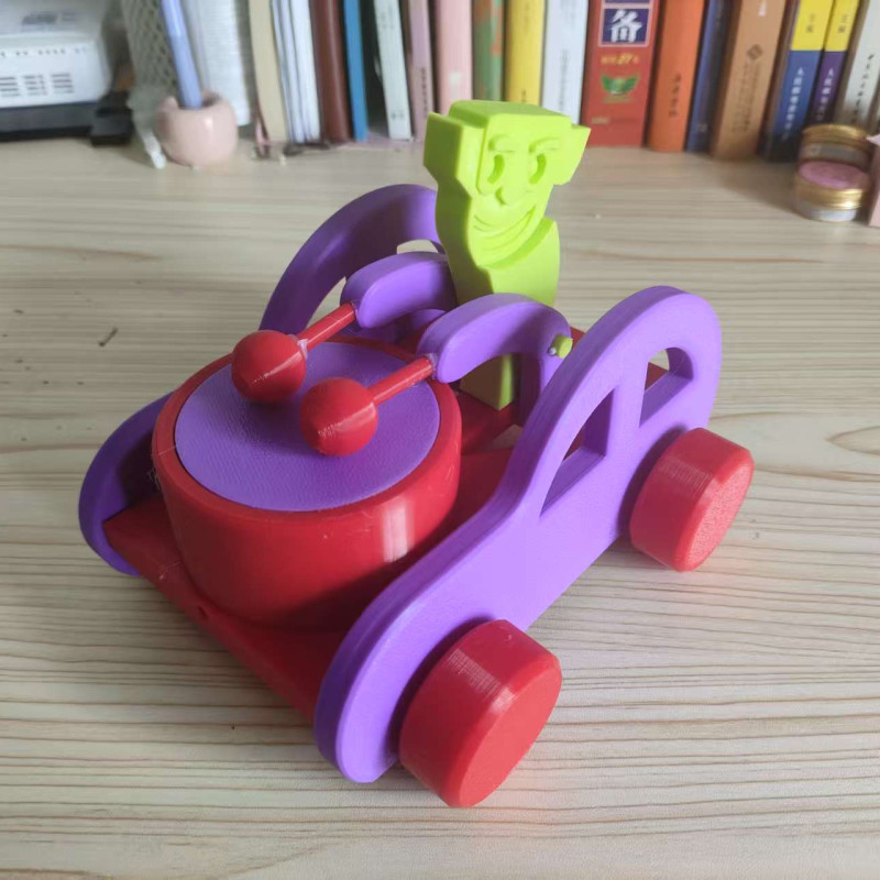 Jiejie Beast Şans Davulu Araba - 3D Baskı Çocuk Oyuncağı