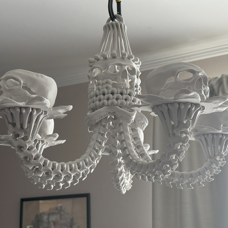 Mini Kemik Avize - 3D Baskı Dekorasyon - Halloween Işık