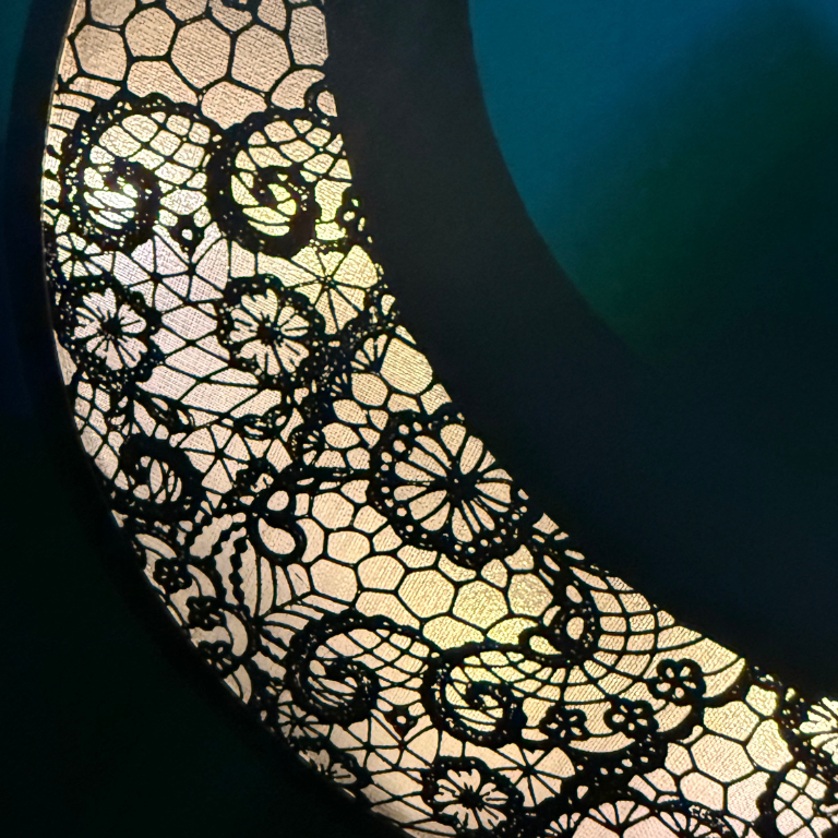 Cadılar Bayramı Dantel Ay Dekorasyonu - 3D Baskı Işık Süsü