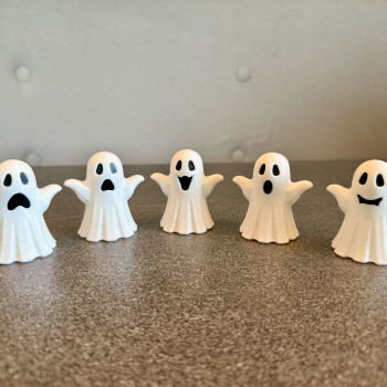 Hayalet Ailesi 3D Baskı Dekor - Çok Parçalı Mini Figür Seti