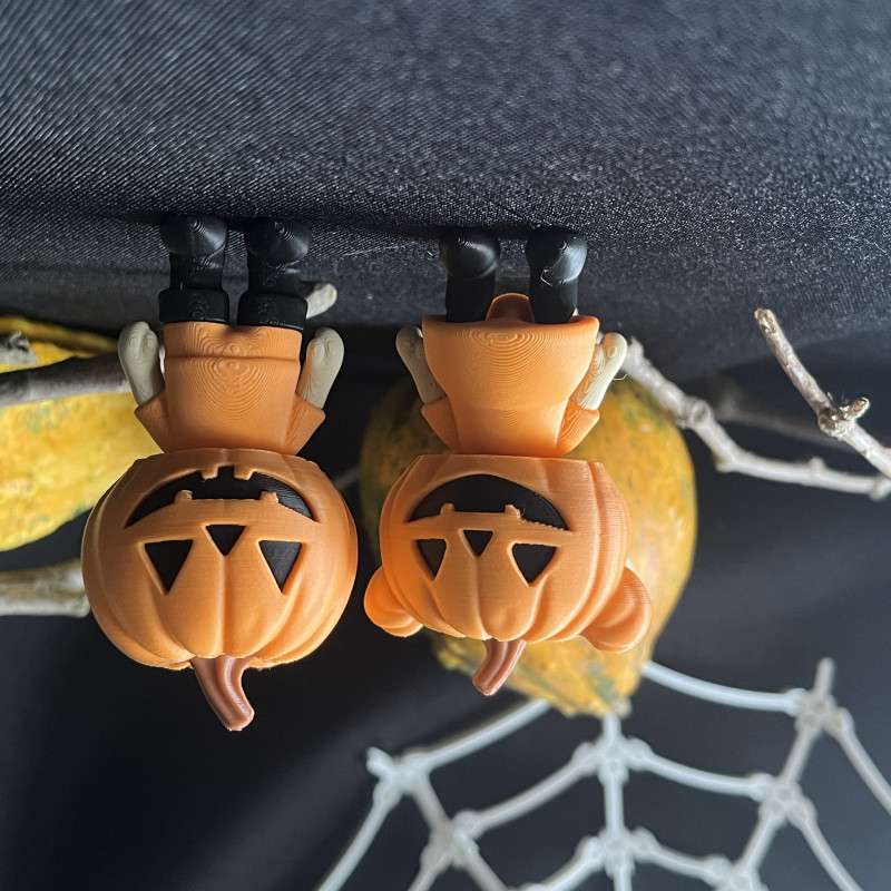 Mini Esnek Cadılar Bayramı Balkabağı Arkadaşlar - 3D Baskı Dekor