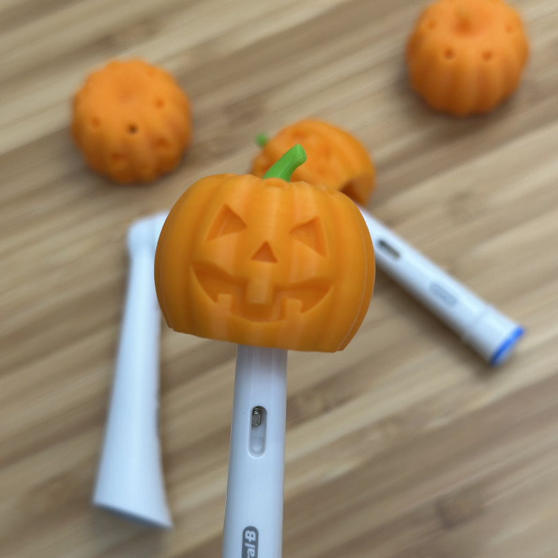 Oral-B Balkabağı Diş Fırçası Kılıfı - 3D Baskı Dekoratif Aksesuar