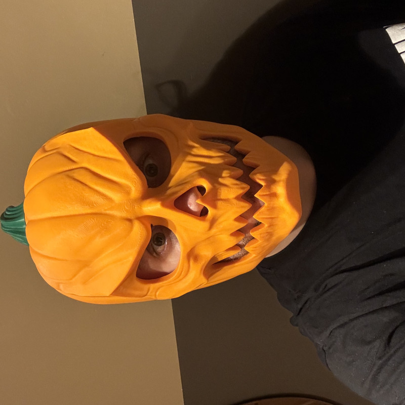 Korkunç Balkabağı Kafatası Maske - Cadılar Bayramı Aksesuarı