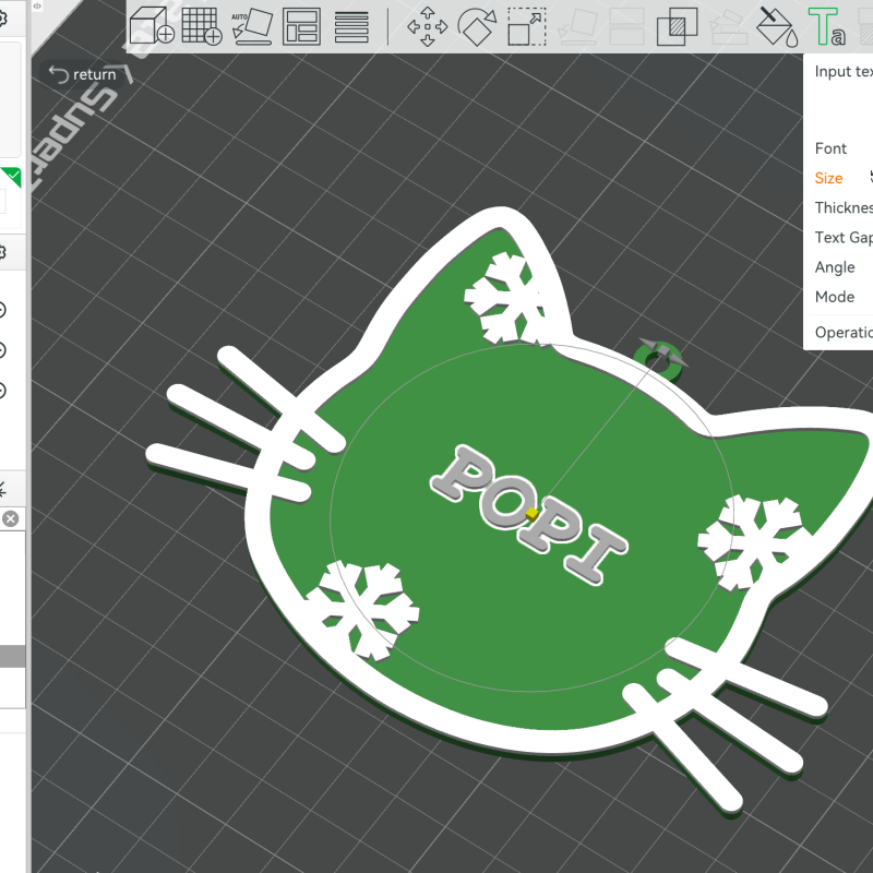 Kişiselleştirilmiş Kedi İsimli Noel Süsü - 3D Baskı Özel Tasarım