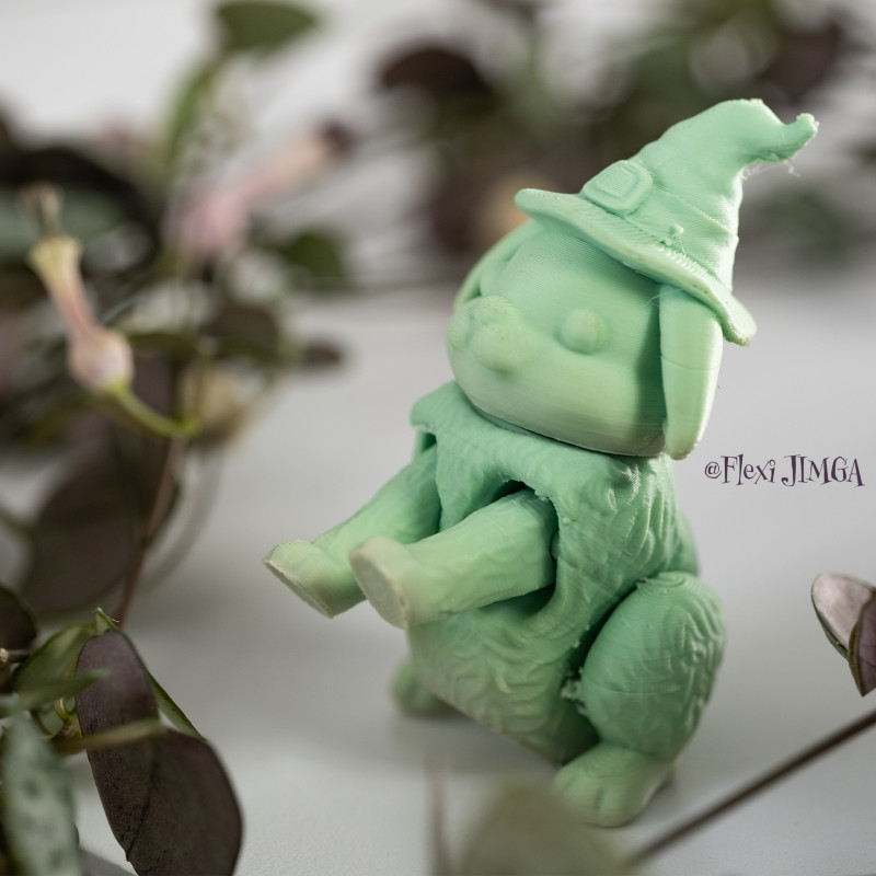 Halloween Cadı Tavşanı - Hareketli Anahtarlık 3D Baskı Modeli