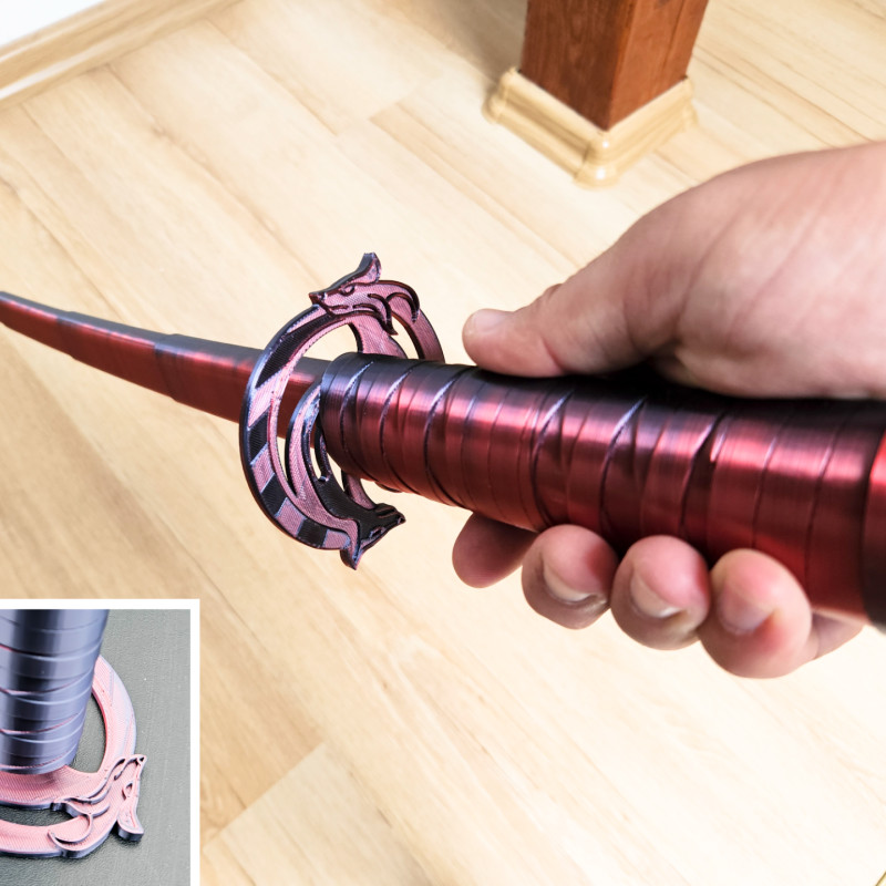 Katana Ghost of Yotei - Kurt Tasarımı 3D Baskı Kılıç Modeli