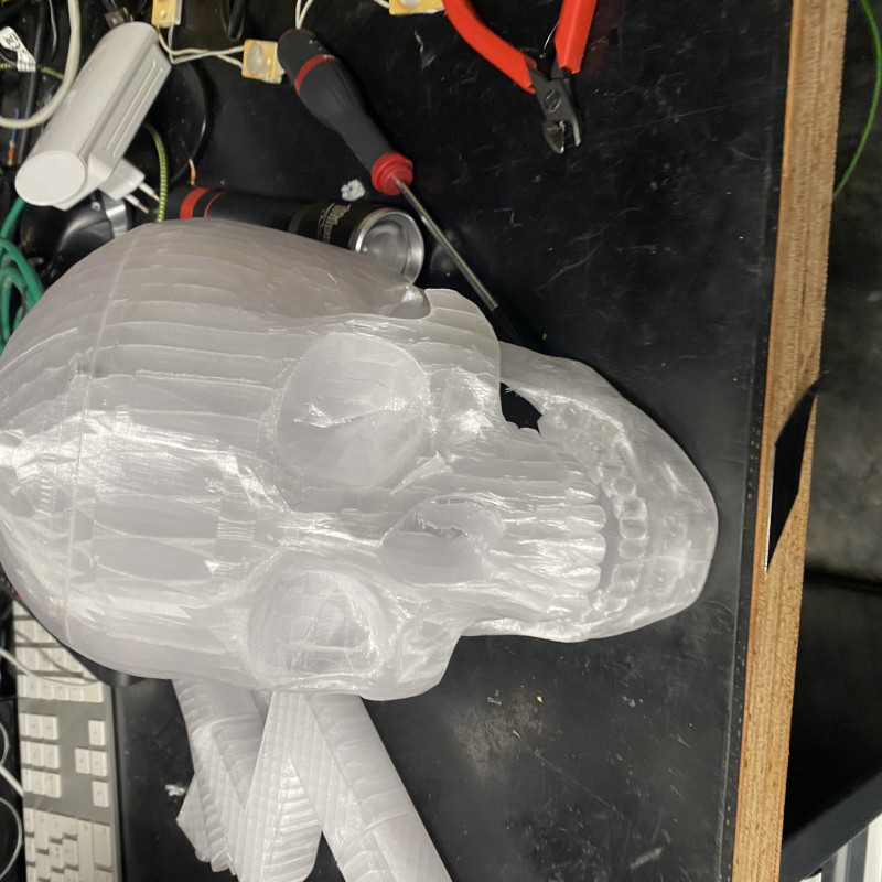 Çok Amaçlı Kafatası Feneri - Şeker Dispanseri - Kulaklık Standı