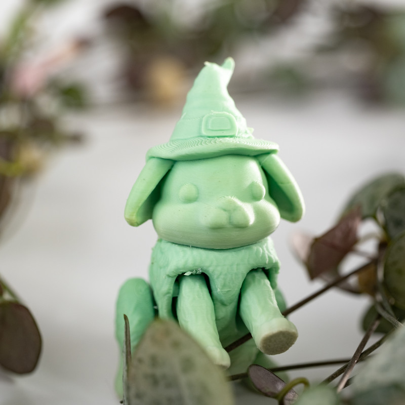 Halloween Cadı Tavşanı - Hareketli Anahtarlık 3D Baskı Modeli