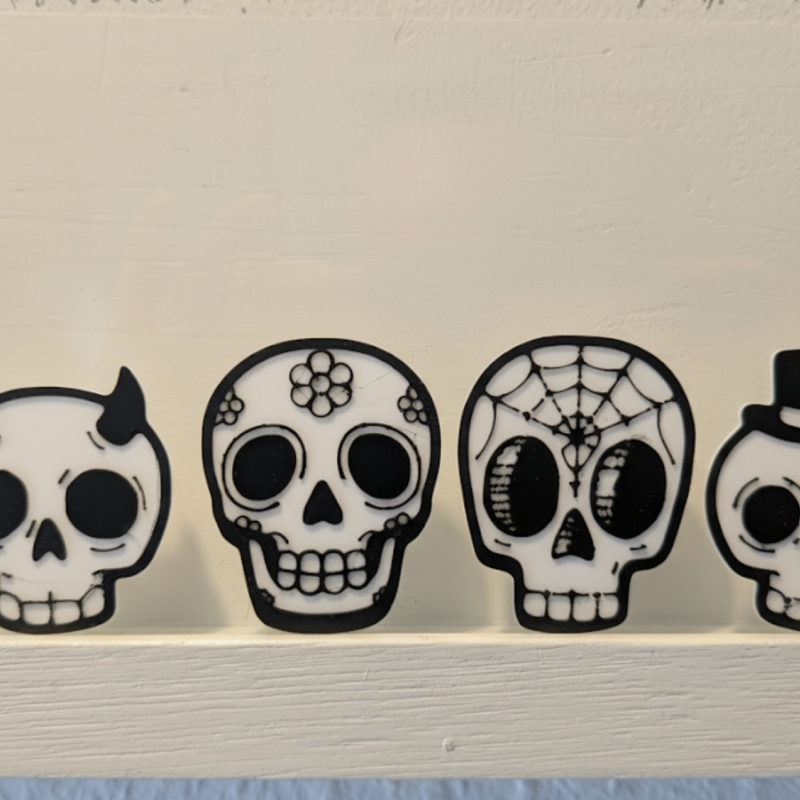 Cadılar Bayramı Kafatası Koleksiyonu - 3D Baskı Dekor ve Aksesuar