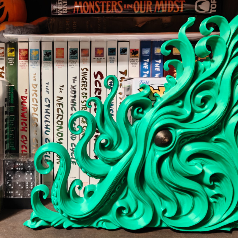 Gotik Cthulhu Kabartma Duvar Dekoru - 3D Baskı El Yapımı