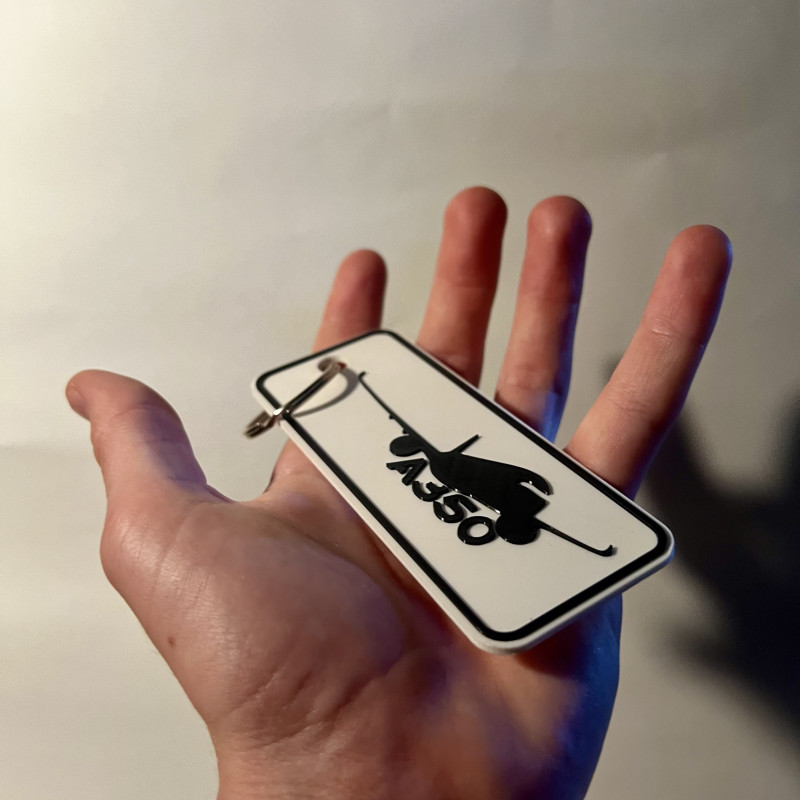 Airbus A350 Anahtarlık - Havacılık Tutkunları İçin 3D Baskılı Hediye