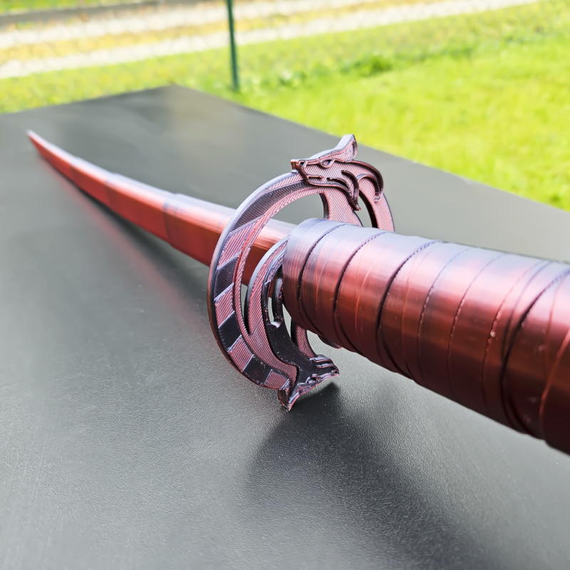 Katana Ghost of Yotei - Kurt Tasarımı 3D Baskı Kılıç Modeli