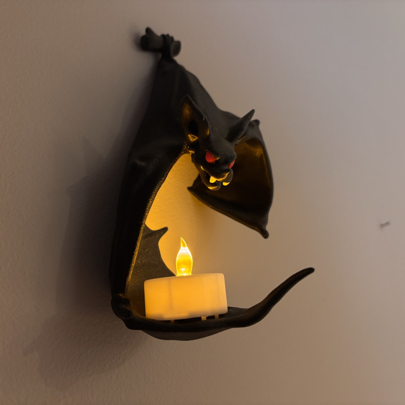 Halloween Yarasa Duvar Dekoru - 3D Baskılı Özel Tasarım