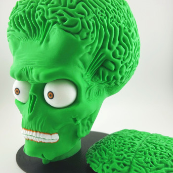 Uzaylı Beyin Kase Büst - 3D Baskılı Bilim Kurgu Dekor